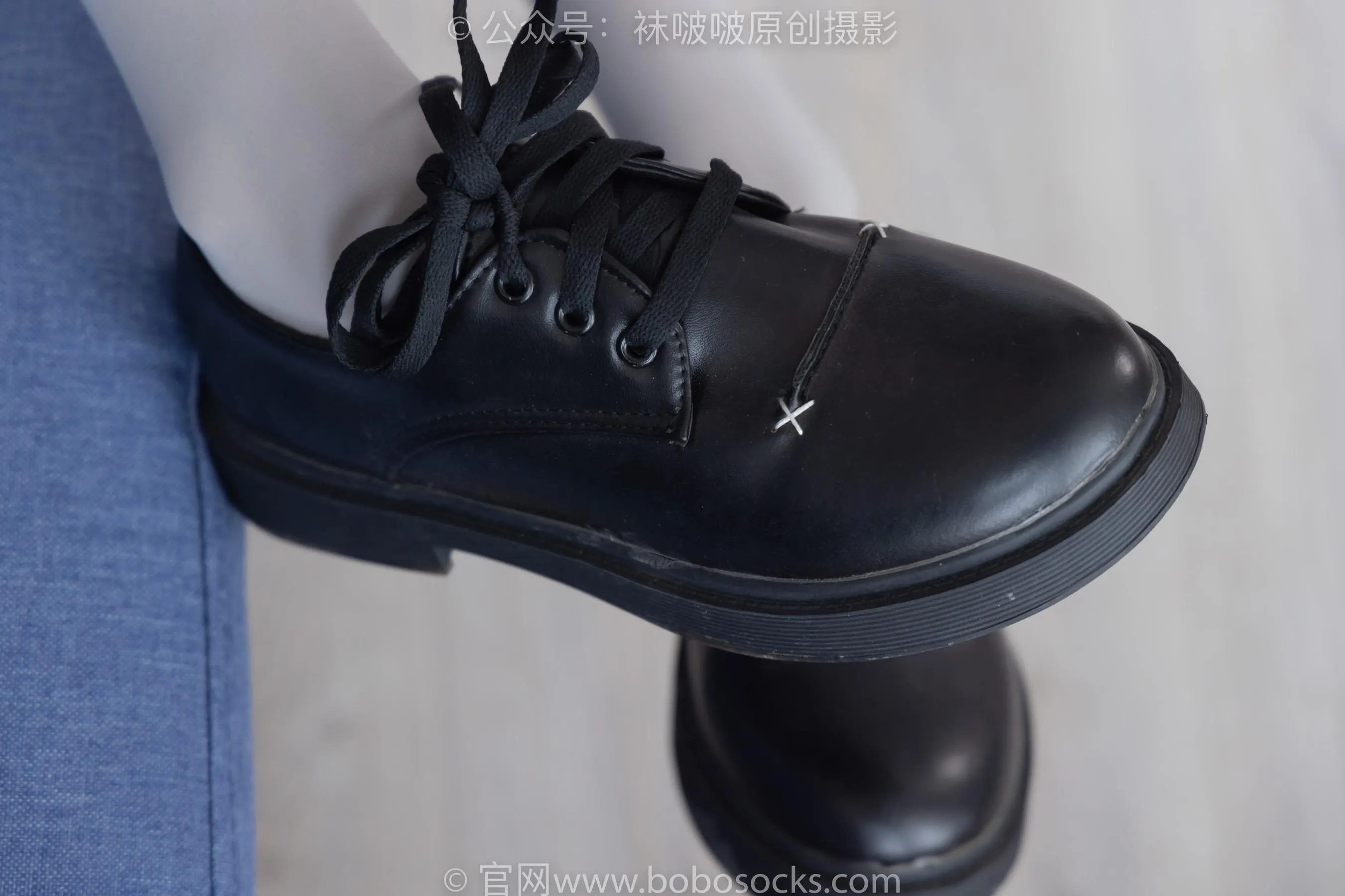[BoBoSocks袜啵啵]NO.213 稚予-黑皮鞋、厚灰丝 [87P]插图6